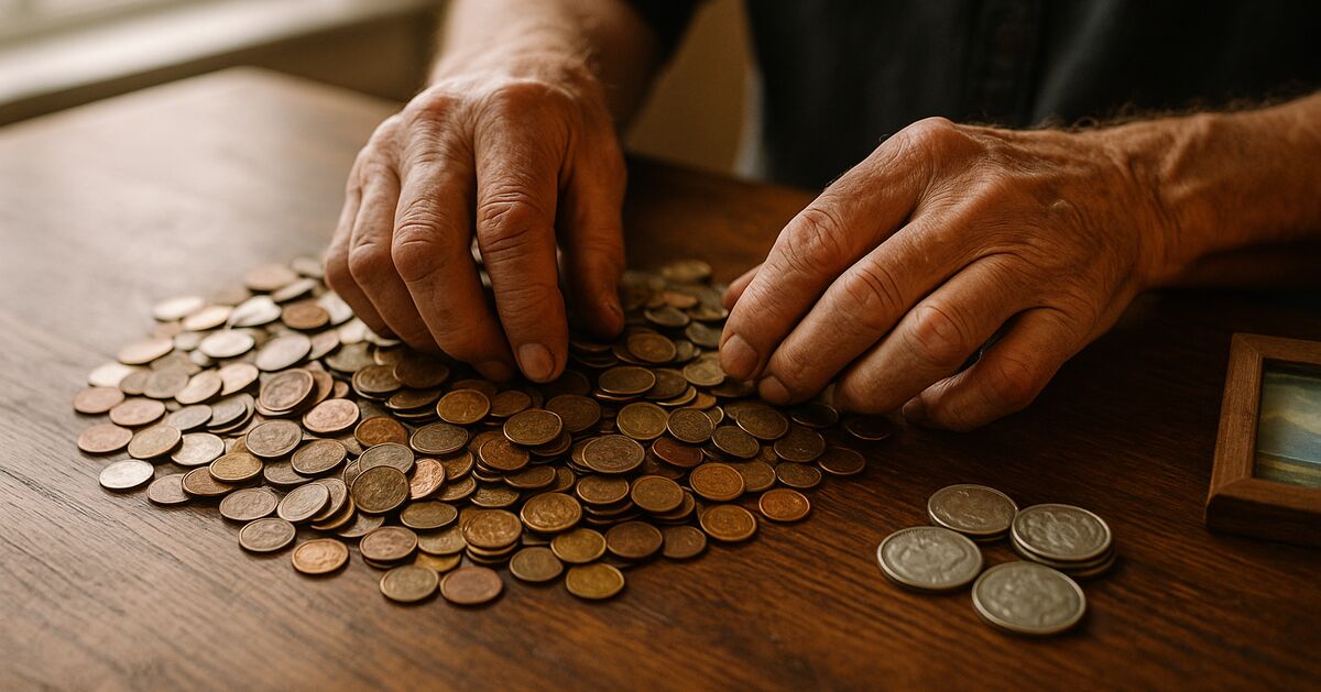 Which coins in a jar of old change are actually silver?